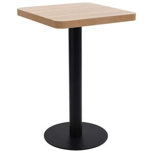 vidaXL طاولة بيسترو بنية فاتحة 50&times;50 سم من خشب MDF