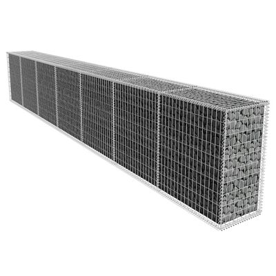 vidaXL شبك جدار جابيون مع غطاء من الفولاذ المجلفن 600×50×100 سم