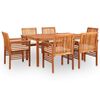 vidaXL 7 Piece Outdoor Dining Set with Cushions Solid Acacia Wood - Untranslated