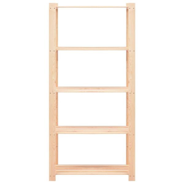 vidaXL رف تخزين ذو 5 طبقات 170x38x80 سم خشب صنوبر صلب 250 كجم
