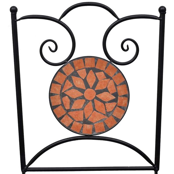 vidaXL كراسي بيسترو قابلة للطي 2 ق سيراميك تيراكوتا