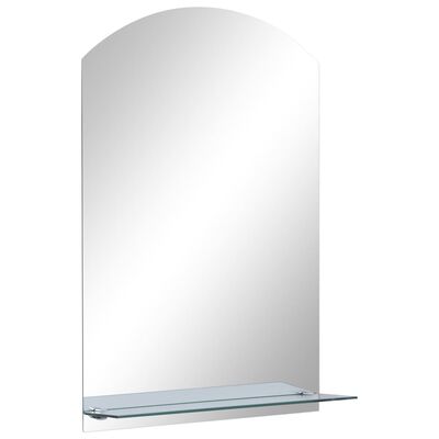 vidaXL مرآة حائط مع رف 40×60 سم زجاج مقسّى