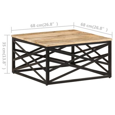 vidaXL طاولة قهوة 68×68×35 سم خشب مانجو صلب