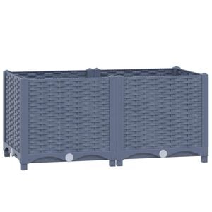 vidaXL حوض زراعي مرتفع 80&times;40&times;38 سم بولي بروبيلين