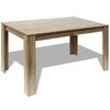 vidaXL طاولة طعام 75x80x140 سم أوك