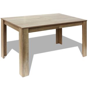 vidaXL طاولة طعام 75x80x140 سم أوك