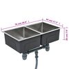vidaXL حوض مطبخ يدوي الصنع مع مصفاة فولاذ مقاوم للصدأ