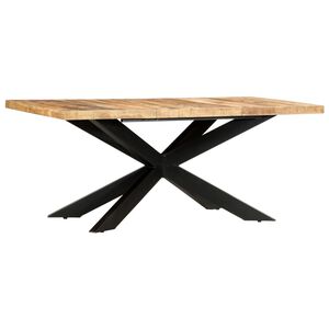 vidaXL طاولة سفرة 180&times;90&times;76 سم خشب مانجو خشن وصلب