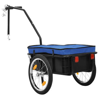 vidaXL VidaXL عربة دراجة/عربة يدوية 83x60x155 سم فولاذ أزرق