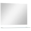 vidaXL مرآة حائط مع رف 80&times;60 سم زجاج مقسّى