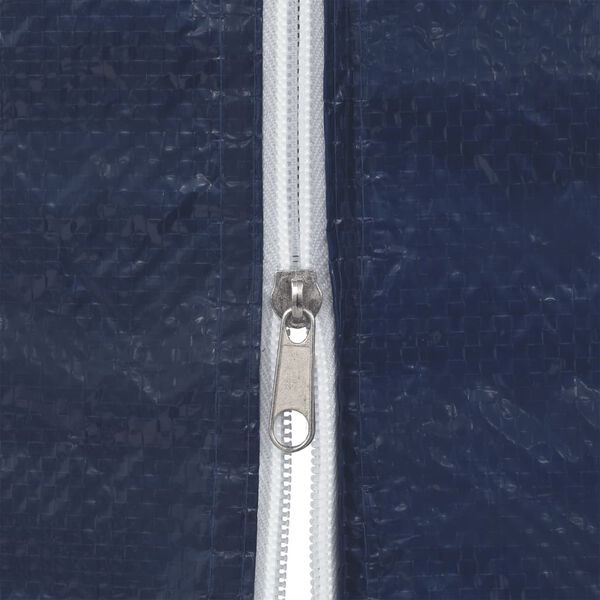 vidaXL جدار خيمة حفلات 2 ق مع سحاب PE أزرق