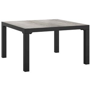 vidaXL طاولة قهوة حديقة رمادي 55&times;55&times;31 سم DPC وفولاذ