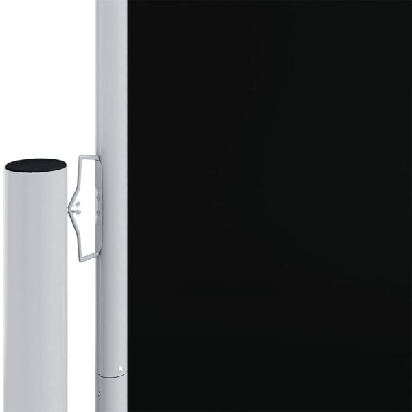 vidaXL مظلة جانبية قابلة للسحب لون أسود 100×1000 سم