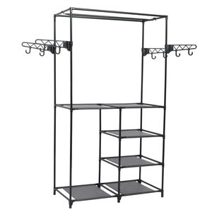 حامل ملابس فولاذ وقماش غير منسوج 158x44x87 سم أسود vidaXL