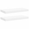 vidaXL رفوف جدارية عائمة، قطعتان، لون أبيض، 50&times;23.5&times;3.8 سم، مصنوعة من خشب MDF