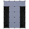 vidaXL خزانة مقسمة vidaXL 14 قسم لون أسود وأبيض 37&times;146&times;180.5 سم