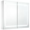 vidaXL خزانة حمام LED بمرآة 80&times;12.2&times;68 سم