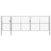 vidaXL بوابة حديقة فولاذية مقاس 500 × 150 سم فضية