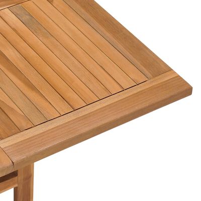 vidaXL طاولة سفرة حديقة قابلة للطي 90×90×75 سم خشب ساج صلب