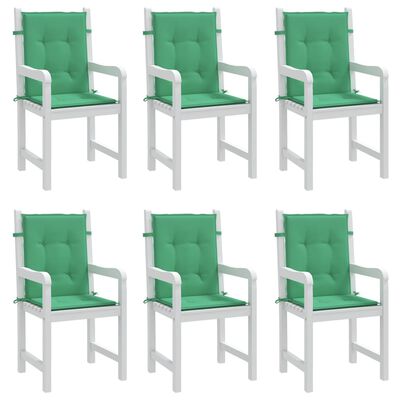 vidaXL وسائد كرسي حديقة 6 ق أخضر 100×50×3 سم
