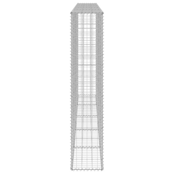 vidaXL جدار جابيون مع أغطية فولاذ مجلفن 300&times;30&times;150 سم