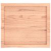 vidaXL سطح طاولة لون بني فاتح 60*50*(2-4) سم خشب صلب معالج وحواف خام