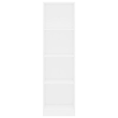 vidaXL خزانة كتب 4 طبقات أبيض 40×24×142 سم خشب مضغوط