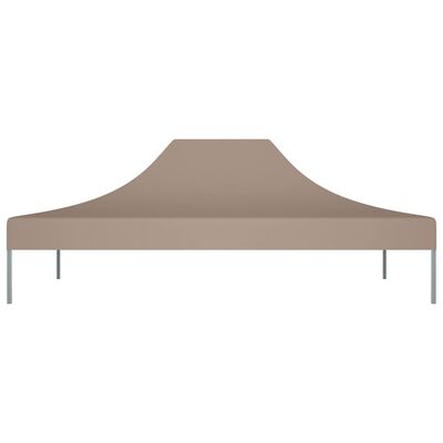 vidaXL سقف خيمة حفلات 4.5×3 م رمادي بني 270 جم/م²