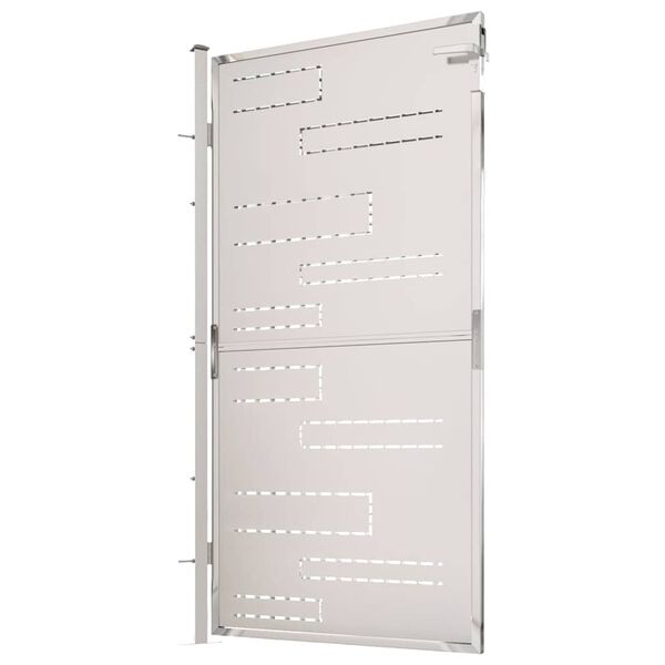 vidaXL بوابة حديقة 100×180 سم فولاذ مقاوم للصدأ