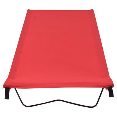 vidaXL سرير تخييم 180×60×19 سم قماش أكسفورد وفولاذ أحمر