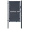 vidaXL بوابة حديقة فولاذية 100x150 سم أنثراسيت