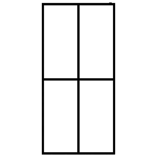 vidaXL حائط دش فاصل زجاج مقوى بلوري 80×195 سم