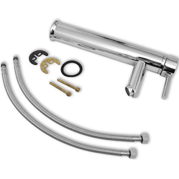 vidaXL صنابير خلّاط حمام 2 ق كروم