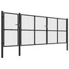 vidaXL بوابة حديقة فولاذ 500&times;150 سم أنثراسيت