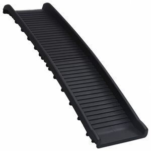 vidaXL منحدر كلاب قابل للطي أسود 155.5&times;40&times;15.5
