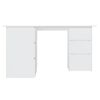 vidaXL مكتب زاوية لون أبيض 145×100×76 سم خشب صناعي