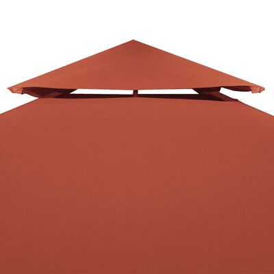 vidaXL سقف مظلة علوي ذو طبقتين 310 جرام/ م² 3×3 م تيراكوتا