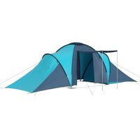vidaXL خيمة تخييم تتسع لـ 6 أشخاص كحلي وأزرق فاتح