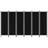vidaXL مقسم غرفة ذو 6 ألواح أسود 300×180 سم
