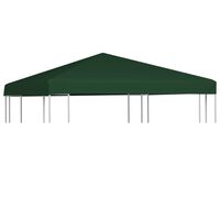 vidaXL غطاء مظلة حديقة علوي 310 جم/م² 3×3 م أخضر