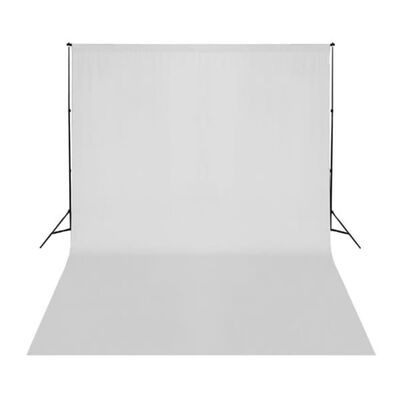vidaXL ستارة خلفية التصوير قطن أبيض 500×300 سم
