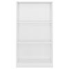 vidaXL 800870 vidaXL 3-Tier Book Cabinet High Gloss White 60x24x109 cm Engineered Wood