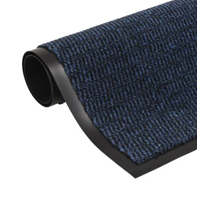 vidaXL سجادة مكافحة الأتربة مستطيلة خصل وبر 60×90 سم لون أزرق
