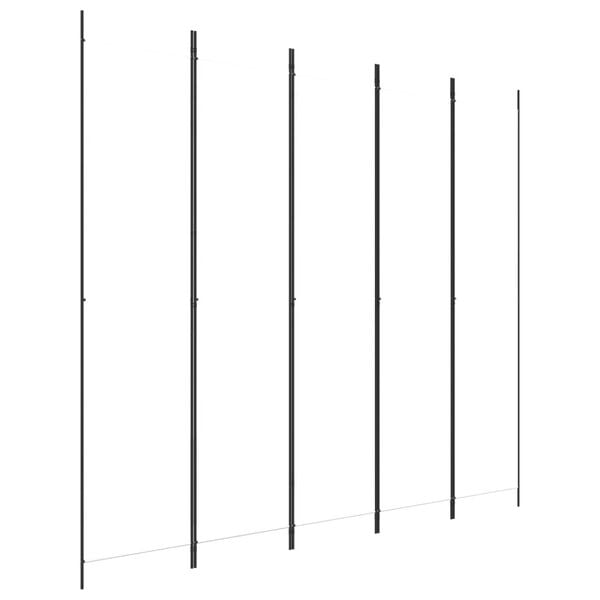 vidaXL مقسم غرفة 5-ألواح أبيض 250&times;220 سم قماش