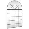 vidaXL مرآة حائط سوداء 100 &times; 150 سم من الحديد المقوس