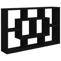 vidaXL رف جداري أسود 85x16x52,5 سم خشب صناعي