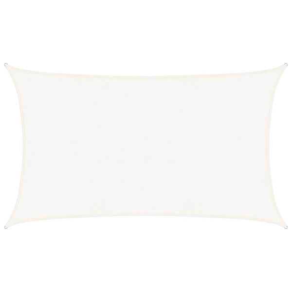 vidaXL مظلة شراعية 160 جم/م&sup2; أبيض 5&times;8 م HDPE