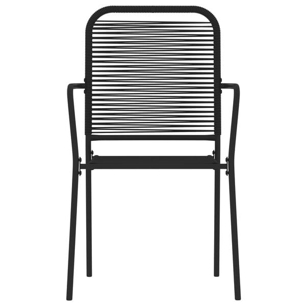 vidaXL عدد 9 قطع طقم سفرة حديقة أسود