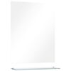 vidaXL مرآة حائط مع رف 50&times;60 سم زجاج مقسّى