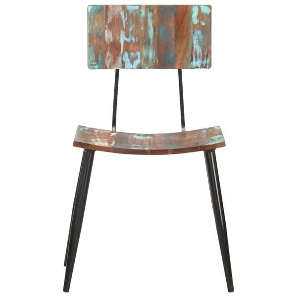 vidaXL كراسي سفرة 6 قطع خشب مُستصلح صلب